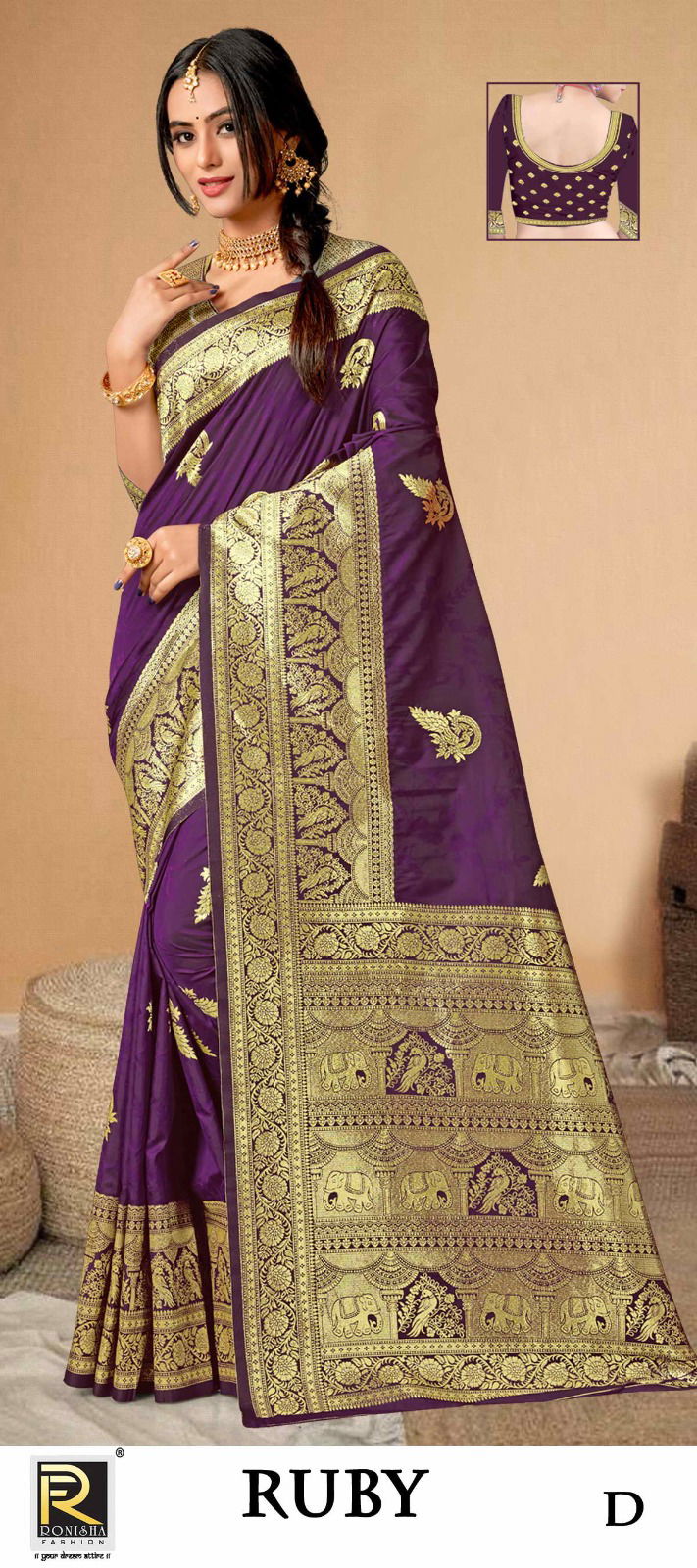 Ronisha Ruby Designer Banarasi Silk Sarees Catalog
